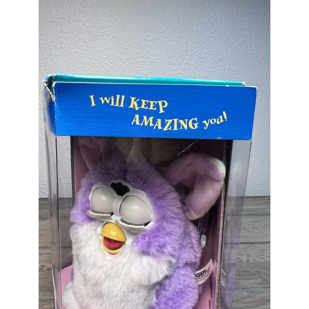 1998 Furby Special Limited Edition Spring Lavender Purple White NIB Sealed VTG